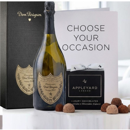 Dom Perignon, 12 Handmade Chocolate Truffles & Occasion Card