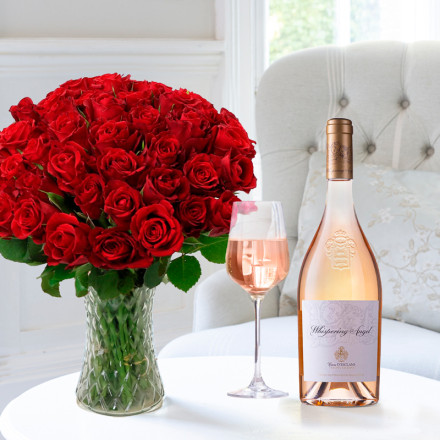 50 Red Roses & Whispering Angel