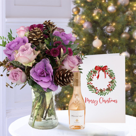 Golden Fig, Whispering Angel Half Bottle & Christmas Card