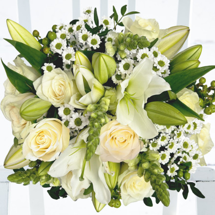 Luxury White Rose & Lily