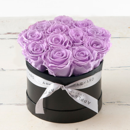 Forever Purple Rose Hatbox (Lasts Up to a Year)