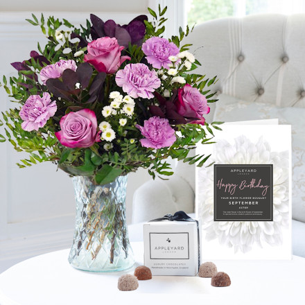 September Birthday Bouquet Gift Set