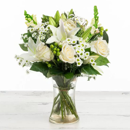 Simply White Rose and Lily