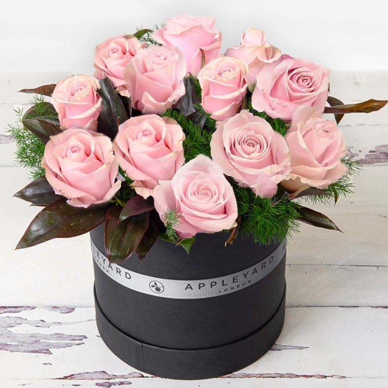 Blush Pink Rose Hatbox