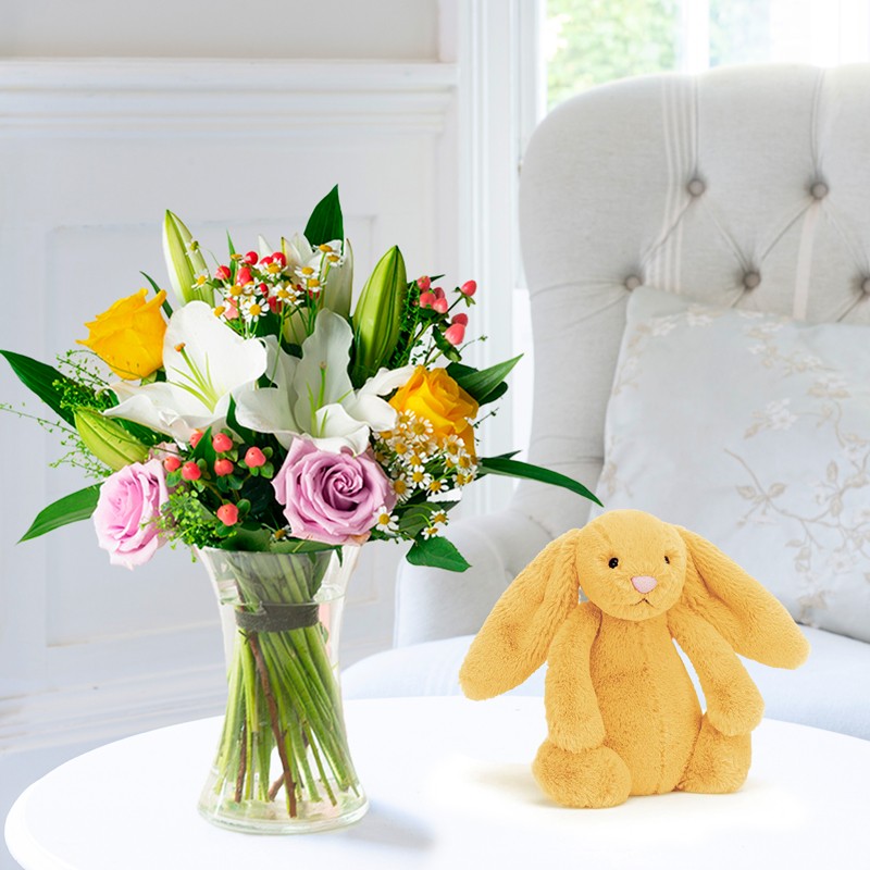 Glaze & Jellycat Bashful Sunshine Bunny (31cm)