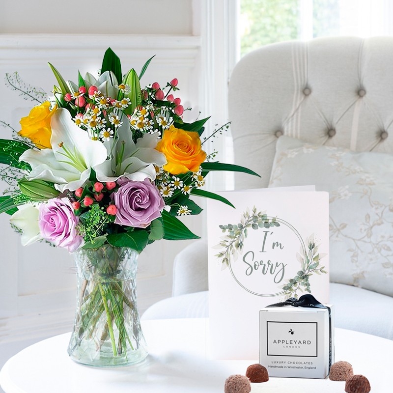 Glaze, 6 Mixed Truffles & I'm Sorry Card