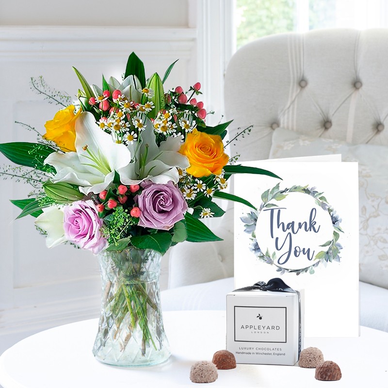 Glaze, 6 Mixed Truffles & Thank You Card