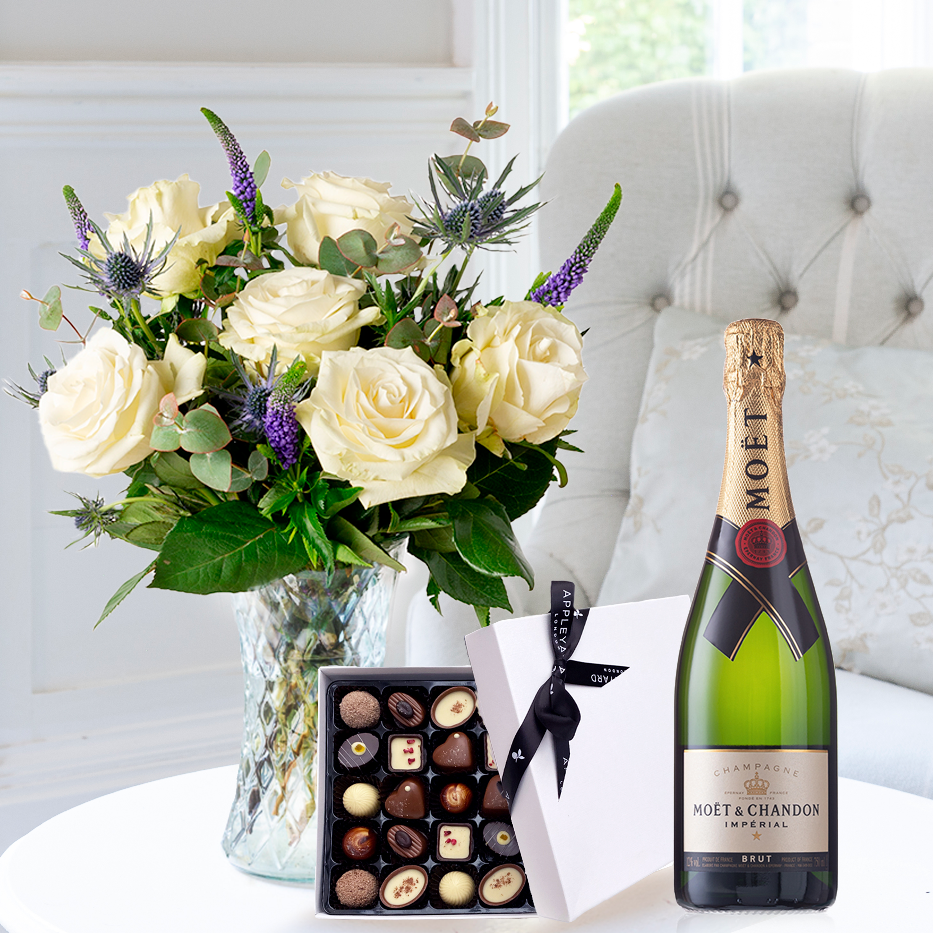 Lunar, Moët & Chandon & Box of 25 Chocolates