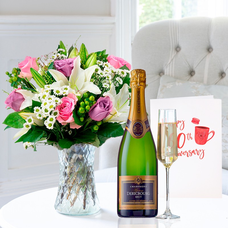 Chantilly, Dericbourg Champagne (75cl) & 60th Anniversary Card