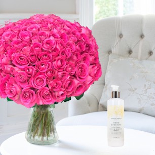 100 Pink Roses & Warm Amber Body Wash (250ml) 