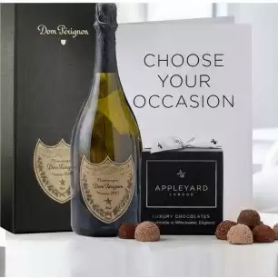 Dom Perignon, 12 Handmade Chocolate Truffles & Occasion Card