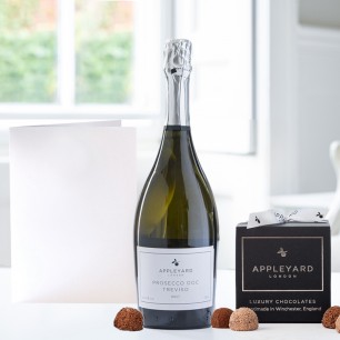 Appleyard Prosseco (75cl), 12 Handmade Chocolate Truffles & Occasion Card