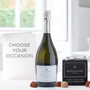 Appleyard Prosecco (75cl), 12 Mixed Truffles & Occasion Card 