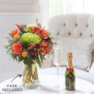 Christmas Spice, Mini Moët & Vase