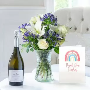 Bluebelle, Prosecco & Thank You Teacher Card