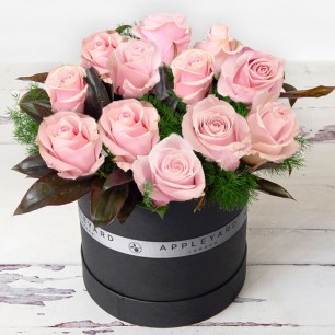 Blush Pink Rose Hatbox