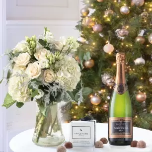 Christmas Peace, Champagne Dericbourg and 6 Mixed Truffles