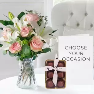 Simply Pink Rose, 6 truffle tray & Free card