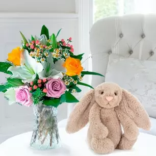 Glaze & Jellycat Bashful Beige Bunny (31cm)