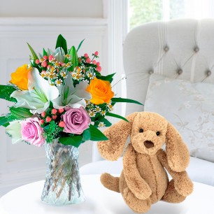 Glaze & Jellycat® Bashful Toffee Puppy