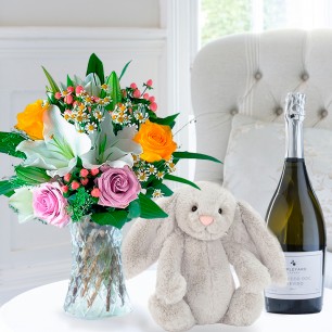 Glaze, Jellycat® Silver Bunny & Prosecco