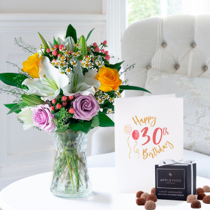 Glaze, 12 Mixed Truffles & 40th Birthday Card