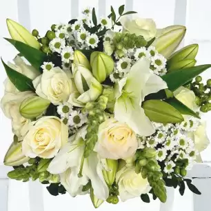 Luxury White Rose & Lily