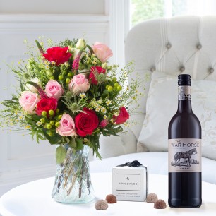 Rose Pearl, War Horse Shiraz & 6 Mixed Truffles