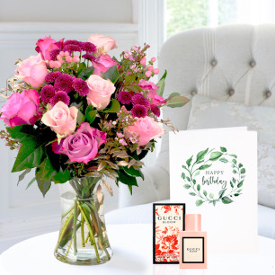 Scented Garden, Gucci Bloom Eau de Parfum (30ml) & Birthday card