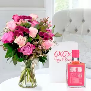 Scented Garden, Pink Gin (50cl) & Romance Card