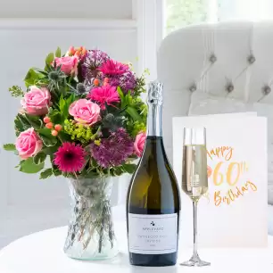 Strawberry Mojito, Appleyard Prosecco (75cl) & 60th Birthday Card
