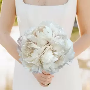 White Peony Bridal Bouquet
