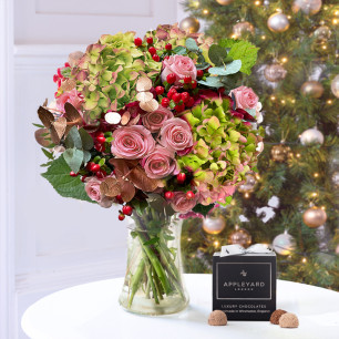 Winter Hydrangea & 12 Mixed Truffles