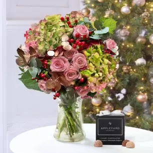 Winter Hydrangea & 12 Mixed Truffles