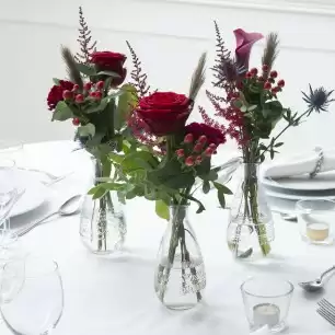 Ruby Allure Bud Vases Table Centre