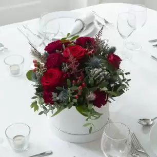 Ruby Allure Hatbox Table Centre