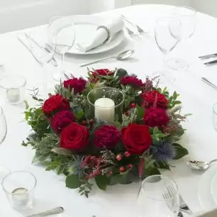 Ruby Allure Wreath Table Centre